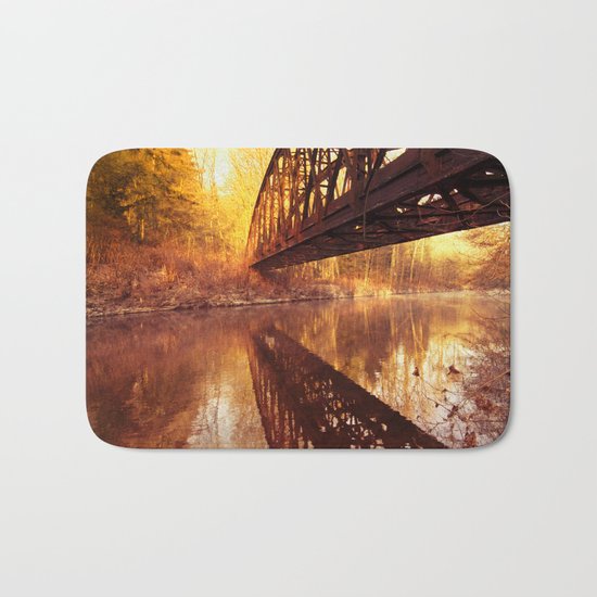 Rusty Old Bridge Bath Mat