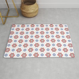 Symmetric patterns 177 red and blue Rug