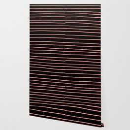 Black and Pink Horizontal Line Pattern Pairs DE 2022 Popular Color Adobe Avenue DE5137 Wallpaper