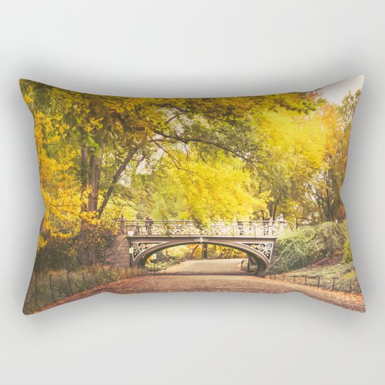 Autumn Path - Central Park - New York City Rectangular Pillow