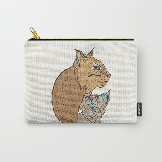 Mama And Baby Lynx Carry-All Pouch