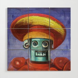 Mexican robot AI painting Wood Wall Art