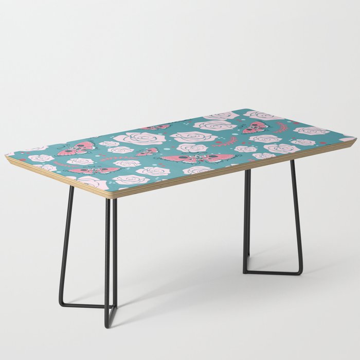 Rose Moth Cluster Blue Coffee Table