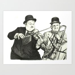 Laurel and Hardy Art Print