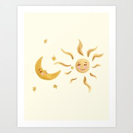 Sun & Moon Art Print