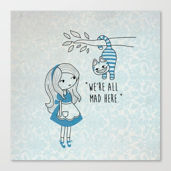 Alice and Cat Canvas Print