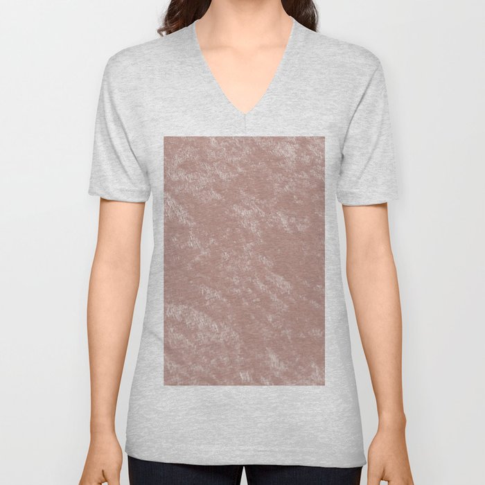 Rose gold v sale neck t shirt