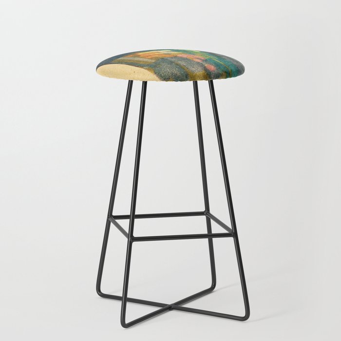 Collage Abstract Vintage Paper Bar Stool