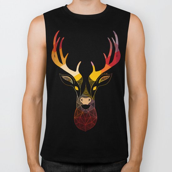 Colored Deer Biker Tank