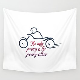 Biker inspirational quotes with abstract bike Wall Tapestry