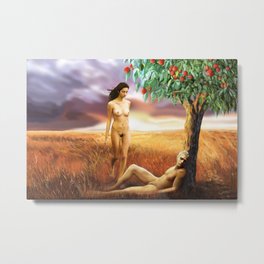 Adam and Eve Metal Print | Sensualart, Genesis, Bodyart, Art, Biblestory, Firstcouple, Eroticpainting, Painting, Biblegenesis, Curated 