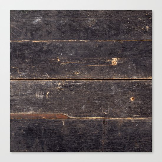 Vintage Black Wood Canvas Print