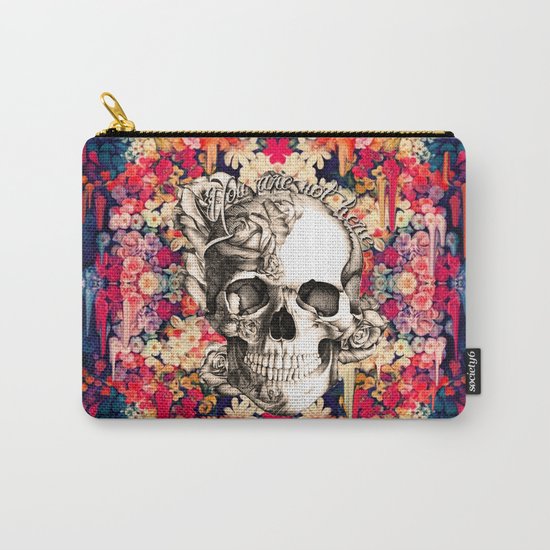 You are not here Day of the Dead Rose Skull. Carry-All Pouch