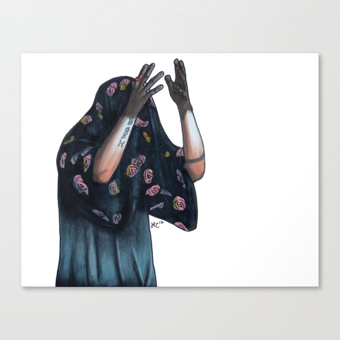 Floral Ghost Canvas Print