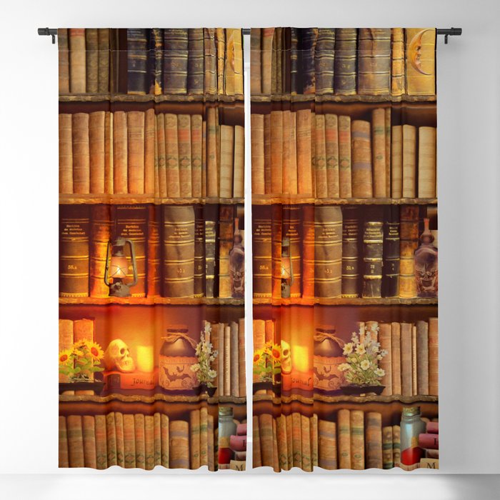 Cozy Apothecary Book Nook Blackout Curtain