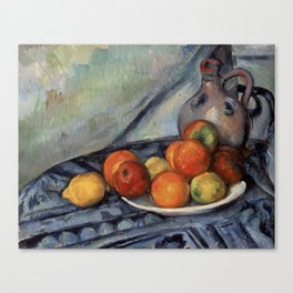 Paul Cézanne - Fruit and a Jug on a Table Canvas Print