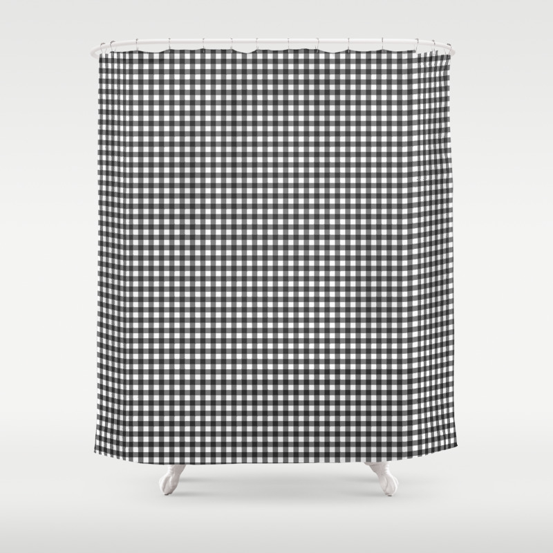 Black And White Gingham Shower Curtain By Thewildplum Society6