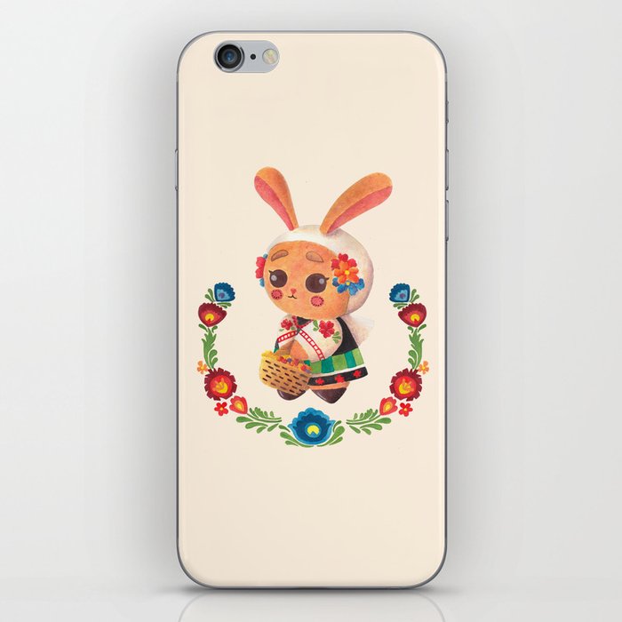 The Cute Bunny in Polish Costume iPhone Skin
