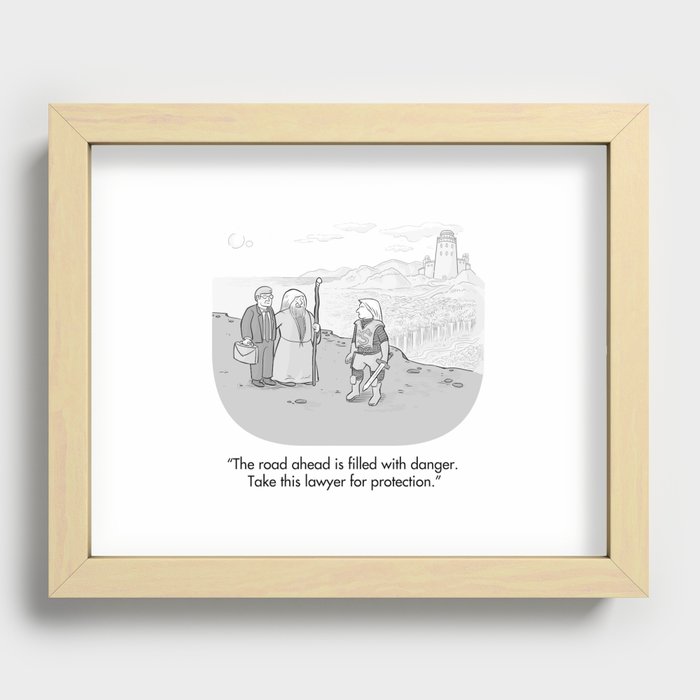 Lawyer for Protection Recessed Framed Print