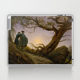 Two Men Contemplating the Moon - Caspar David Friedrich  Laptop Skin