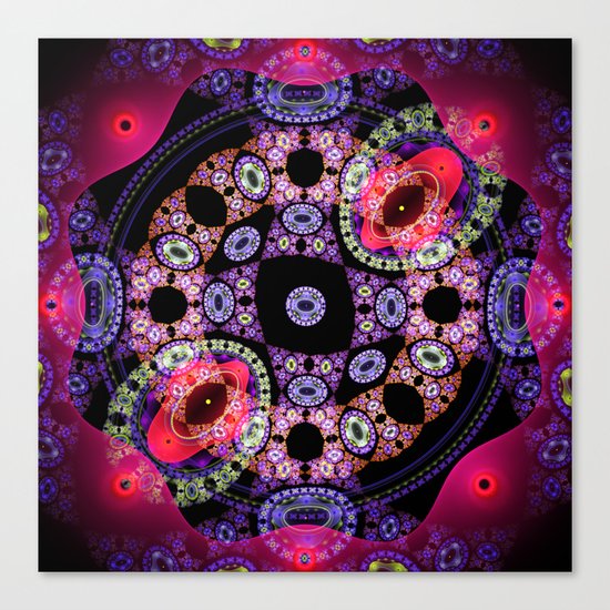 Dance in pink and purple, abstract pattern design Canvas Print