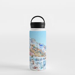 Santorini Greece #7 Water Bottle