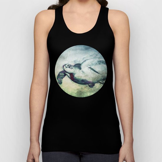 Flying Green Sea Turtle Unisex Tank Top