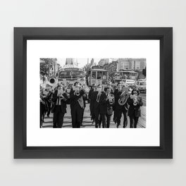 Columbus Day Parade, San Francisco, California 1960's Framed Art Print | People, Photo, Columbusday, Columbusdayparade, Black And White, Cablecars, Columbusavenue, Celebration, Travel, California 