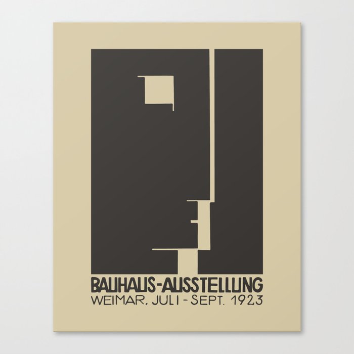 Weimar 1923 | German Modernist Design, Minimal Geometric Illustration, Neutral Colors Canvas Print