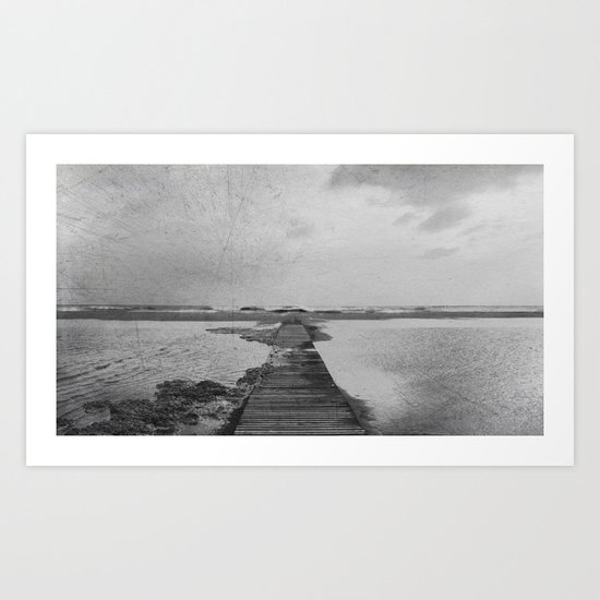 Storm in the beach Art Print