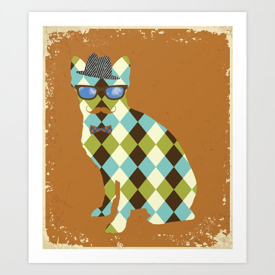 Argyle Terrier Art Print