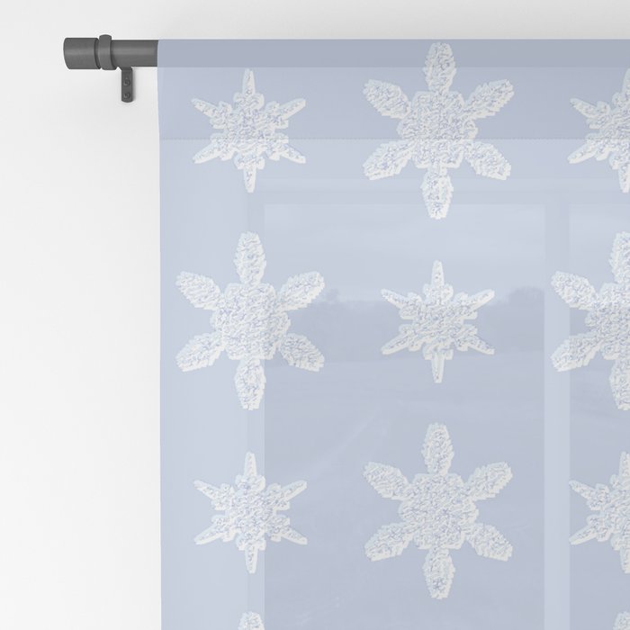 Baby Blue Lace And Stars Sheer Curtain By Patriciannek Society6