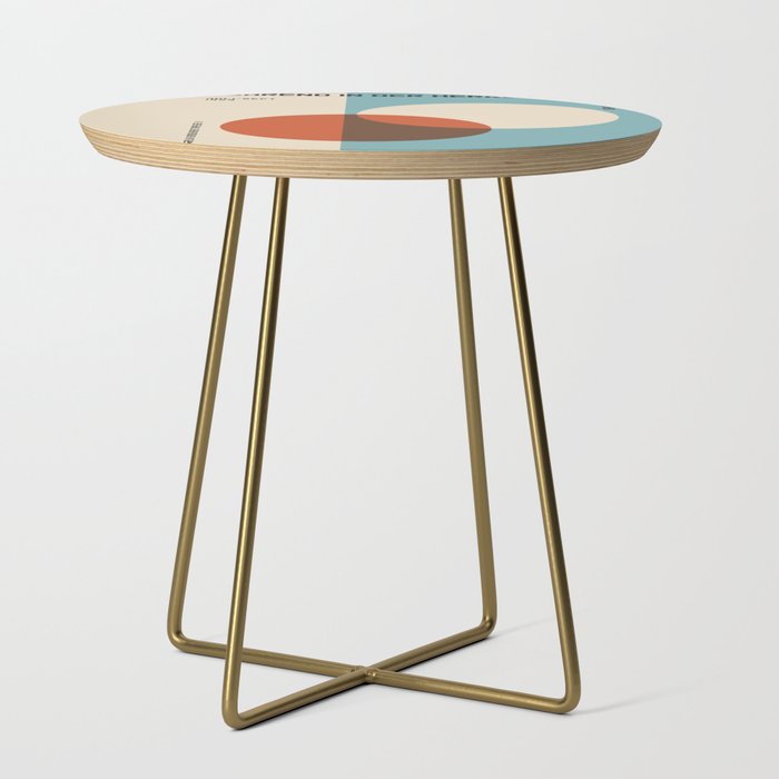 Bauhaus Poster 2 Overlapping Circles Side Table