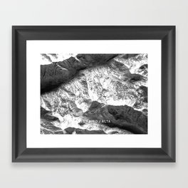 Snowbird / Alta 3D Map Framed Art Print