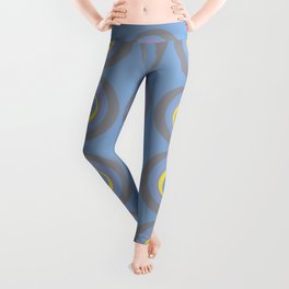 Geometric Wacky Circle Pattern V16 Color of the Year 2021 Illuminating Yellow and Accent Shades Leggings