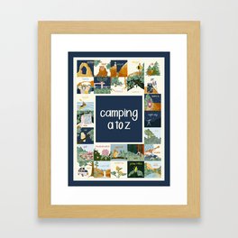 Camping A to Z Framed Art Print