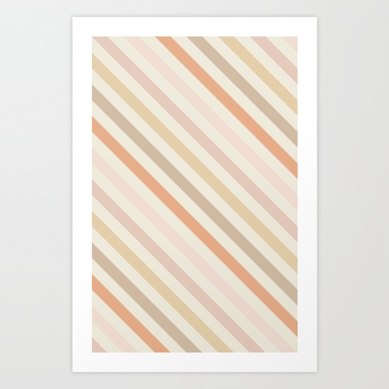 Pastel stripes Art Print