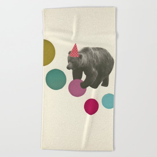 Birthday Bear Beach Towel