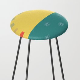 Abstract Ocean Sunrise Counter Stool