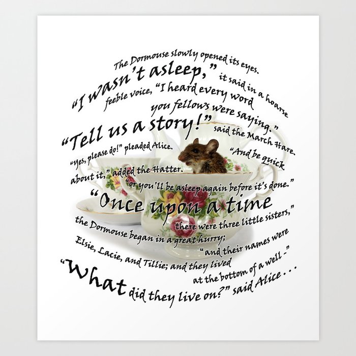 Dormouse from Alice in Wonderland Art Print