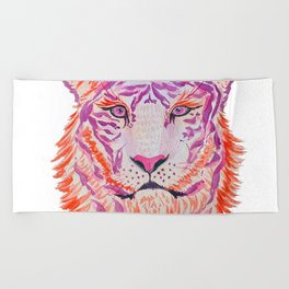Colorful Tiger Beach Towel