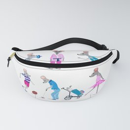 Funny painted sporty mice Fanny Pack