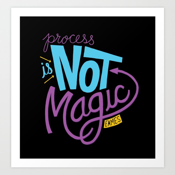 Process is Not Magic  Art Print