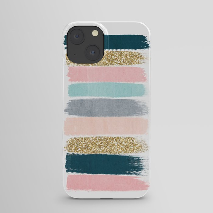 Zara - Brushstroke glitter trendy girly art print and phone case for young trendy girls iPhone Case