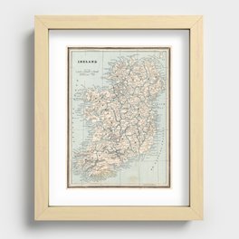 Vintage Map of Ireland (1893) Recessed Framed Print
