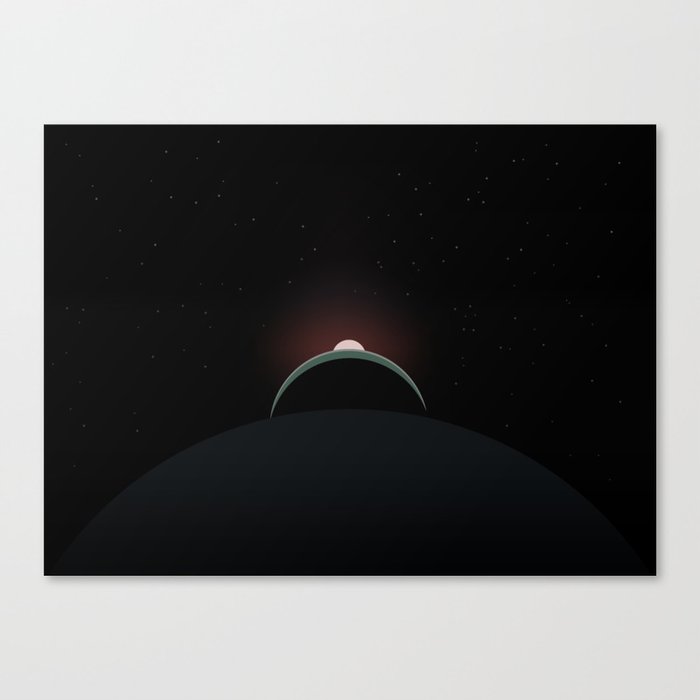 2001 Space Odyssey Sun, Earth, Moon Alignment Canvas Print
