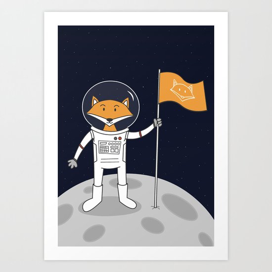 The Fox on the Moon Art Print