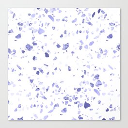 Very Peri 2022 Color Of The Year Violet Blue Periwinkle Marble Terrazo Canvas Print
