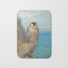 Peregrine at Auchencairn by Archibald Thorburn, 1923 (benefitting The Nature Conservancy) Bath Mat