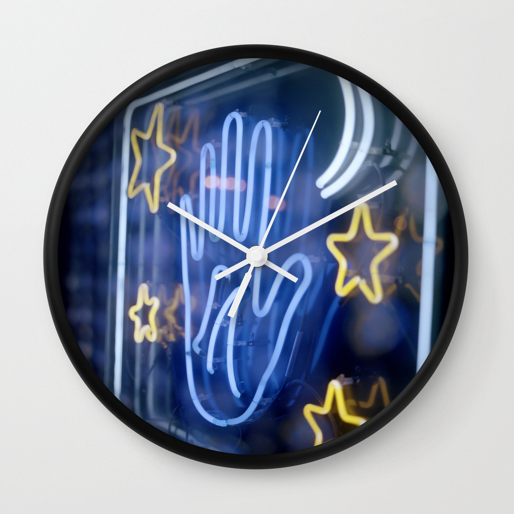 Psychic Palm Reading Neon Sign Wall Clock By Ginacanavan Society6